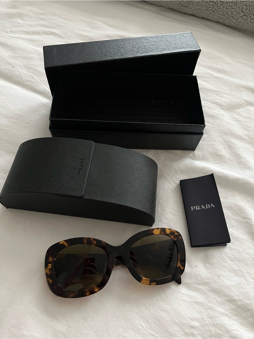 PRADA Acetate Oval Sunglasses SPR A13 Tortoise